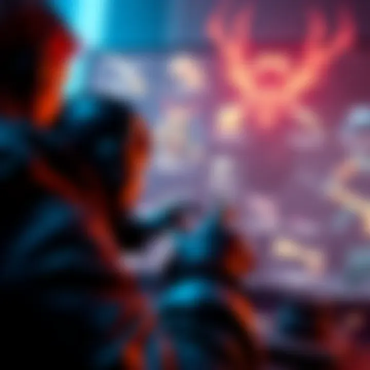 Player choosing build options after NG+ A gamer analyzing build choices with a character and weapons displayed on screen