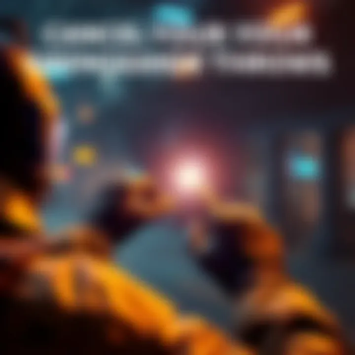 Player cancelling grenade throw A player in a gaming environment pressing a button to cancel a grenade throw, with a visual representation of the action.