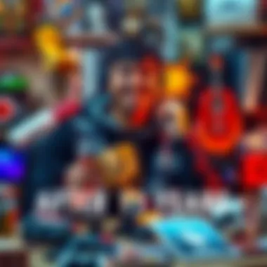 A proud player holding a trophy, surrounded by game memorabilia, reflecting on their 11-year gaming journey.