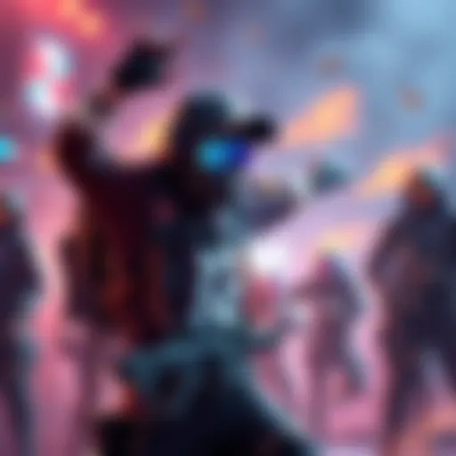 Gamer celebrating a successful 6-man shatter during an intense 6v6 match, with teammates cheering in the background.