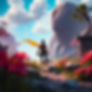 A player character on a quest to find Robin in a vibrant game landscape, with signs of a suspicious vault nearby.