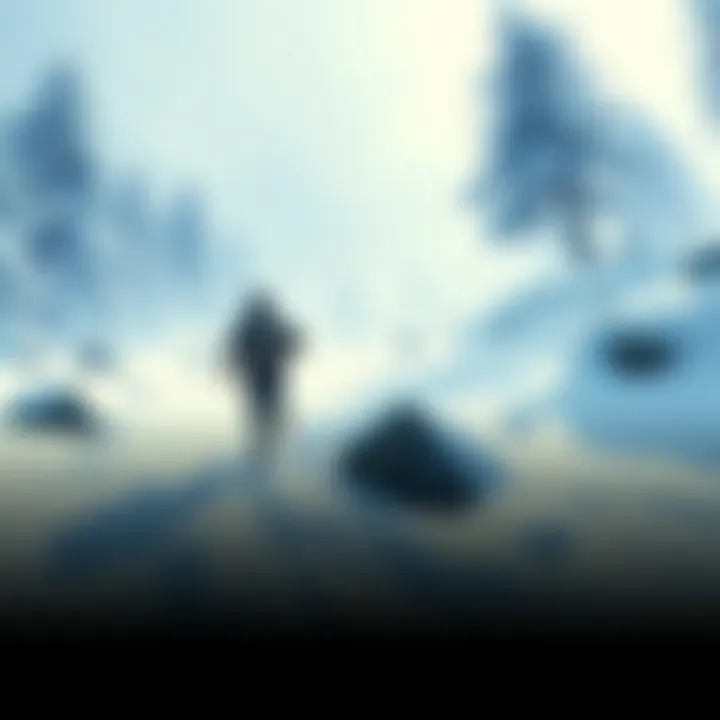 A player running after a snowfoot thief in a snowy landscape, determined to reclaim lost loot
