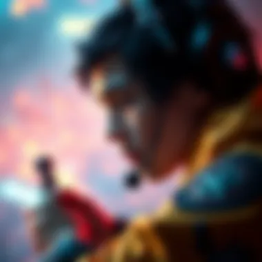 A focused gamer aiming for Diamond rank in solo queue with a determined expression