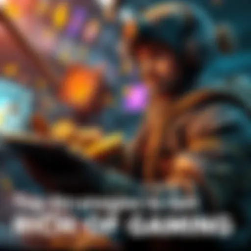 A gamer gathered various items and coins in a virtual world, showcasing strategies for earning wealth in gaming.