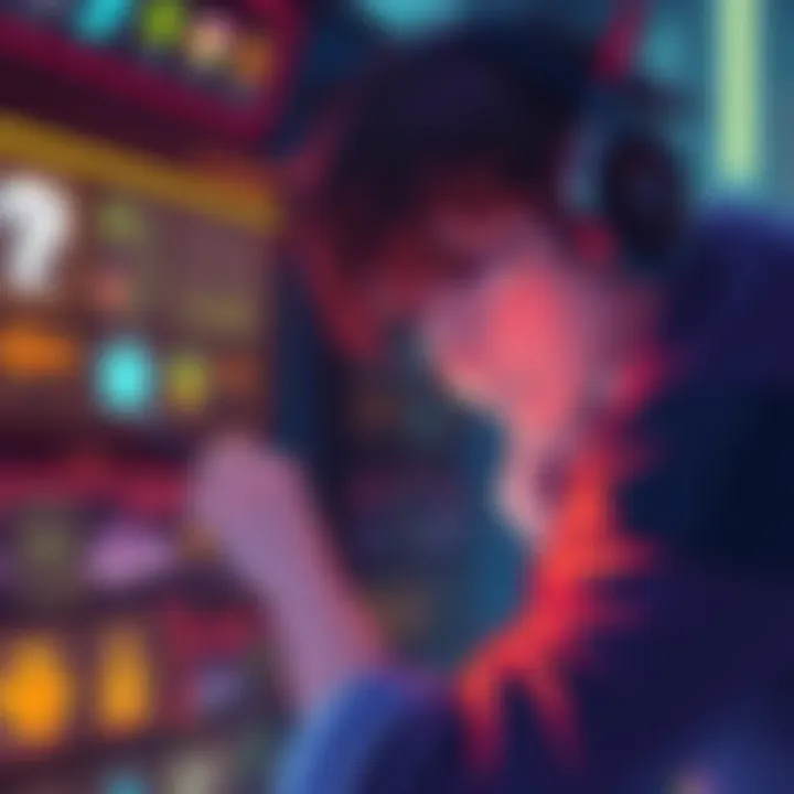 A gamer looking confused while inspecting their consumables in a game, with an unexpected item showing.