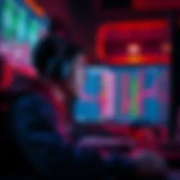 A gamer sits in front of a screen, looking thoughtful while comparing playtime statistics with teammates