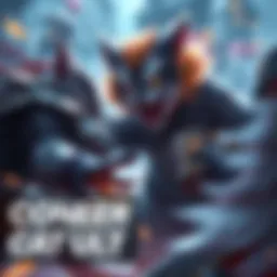 Player Countering Cat Ult A player strategically attacking a fierce cat-like character during a battle, demonstrating teamwork and quick damage techniques to mitigate its power.