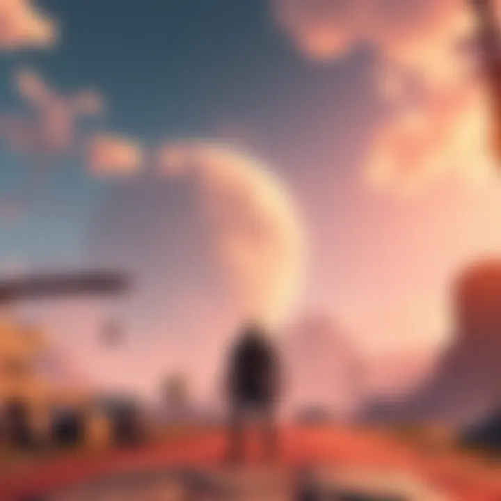 A player stands at a crossroads in a game setting, pondering whether to enter a PvE zone for loot or a PvP zone for combat.