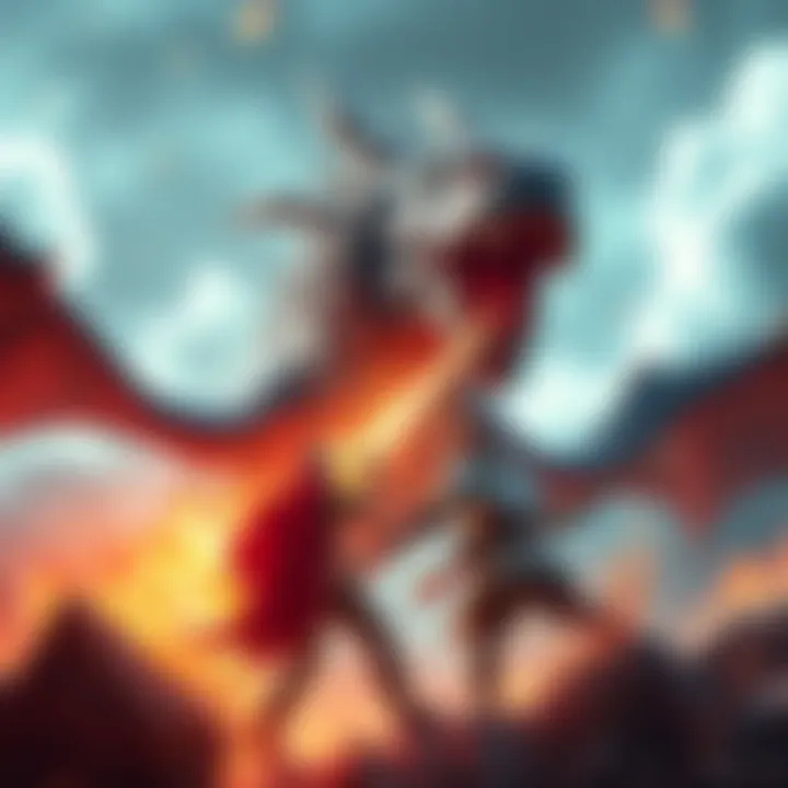 A player successfully battles Teostra, a powerful dragon, during a high rank hunt, showcasing a thrilling moment of victory.