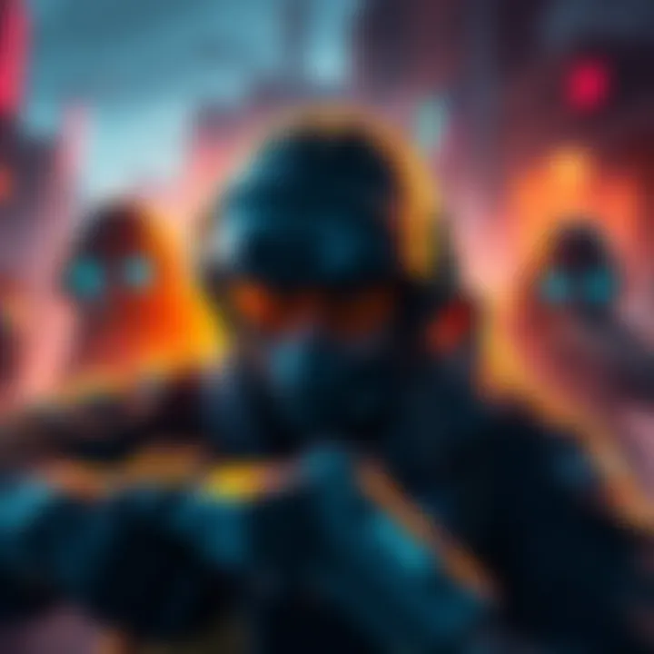 Player defending in convoy map A gamer focused on improving defense during a convoy map. They are strategizing around their teammates and watching the pathways for incoming attackers.