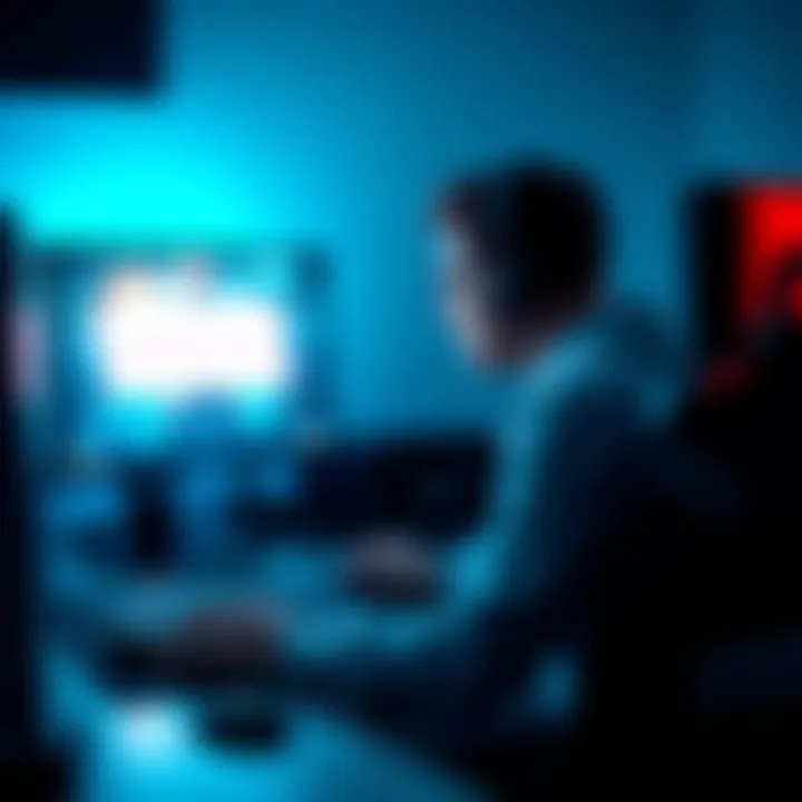 A gamer sitting in front of a computer, looking frustrated as the screen shows a disconnection message