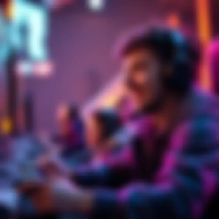 A gamer smiles while playing a challenging video game, showing their satisfaction with the experience