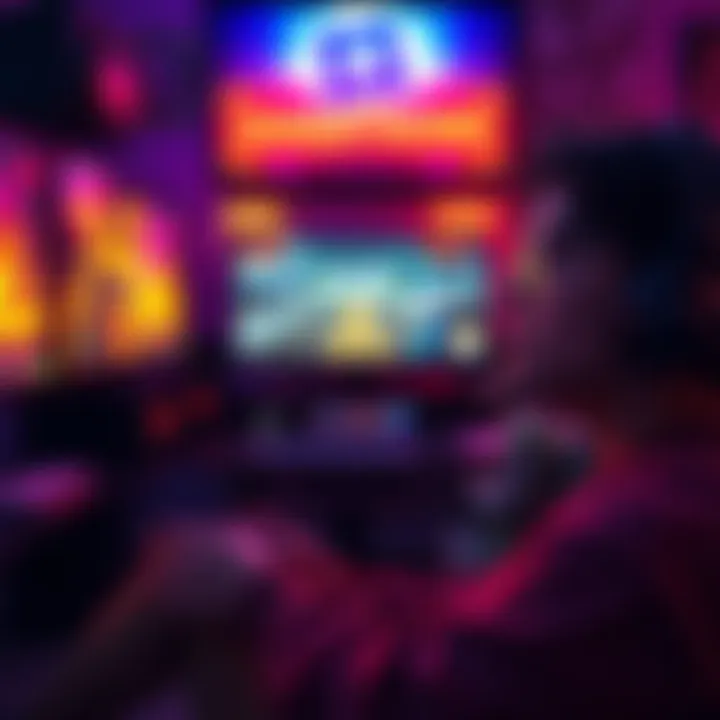 A gamer sits focused in front of a screen, playing Marathon, surrounded by game controllers and snacks, embodying the joy of gaming.