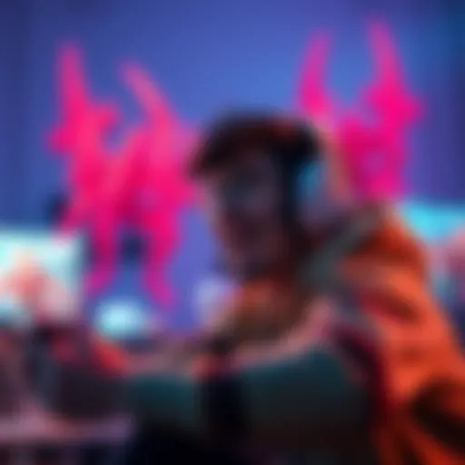 A gamer excitedly playing Slayer, showcasing intense focus and emotion as they relive past gaming experiences.