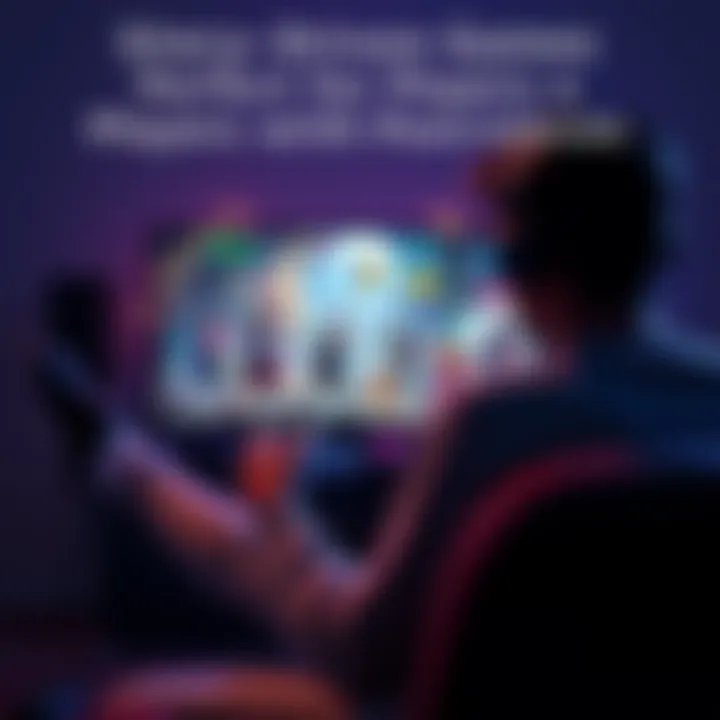 A person sitting comfortably, focused on a screen displaying a colorful story-driven video game scene, with immersive graphics and engaging characters.