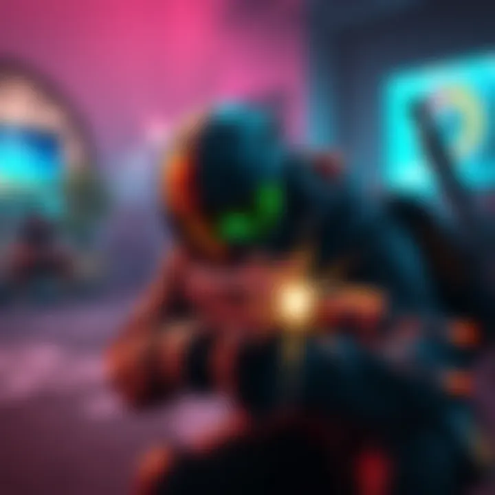 A gamer using the Cryo Archive exploit to defeat an opposing team in a video game
