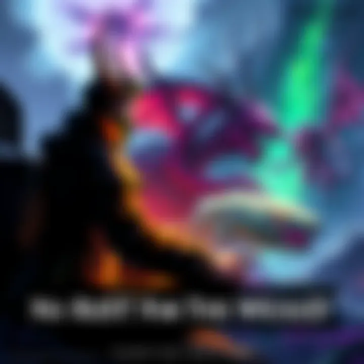 Player exploring a fantasy world A gamer playing 'No Rest For The Wicked', surrounded by vibrant fantasy scenery and magical creatures