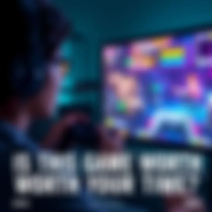 A gamer engaged with a vibrant game screen, contemplating initial game feedback