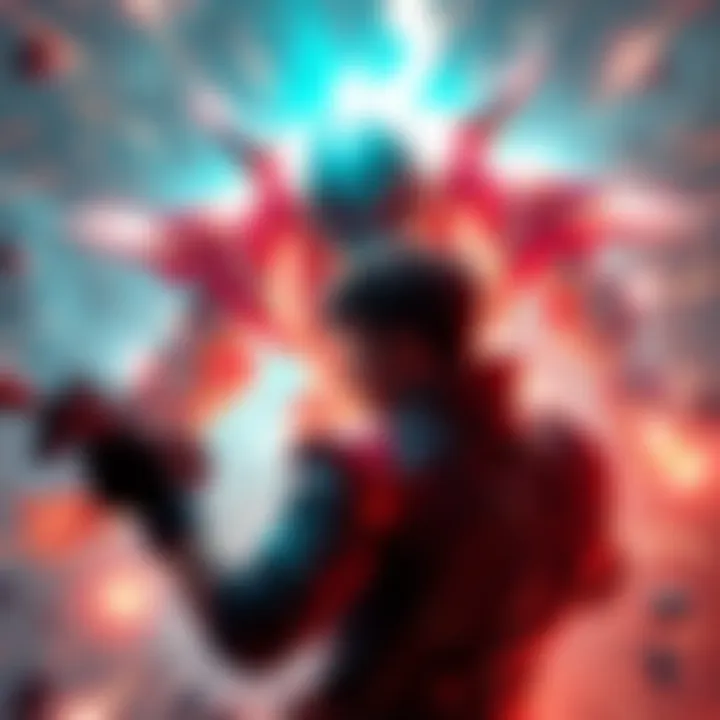 A gamer battles the new ARC, surrounded by vibrant energy and intense light, showcasing the fierce action of the encounter.