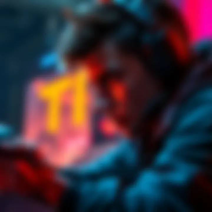 A gamer intensely focused on a challenging game level, showing determination and concentration as they learn from mistakes