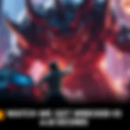 Gamer facing a large, menacing boss character in an action-packed scene