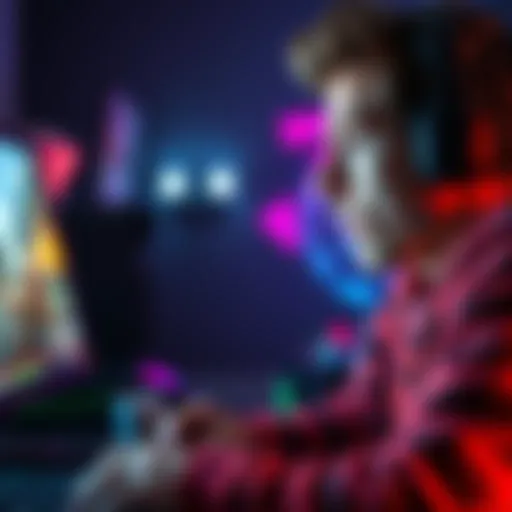 A gamer looking surprised at their screen after discovering new content in a video game.