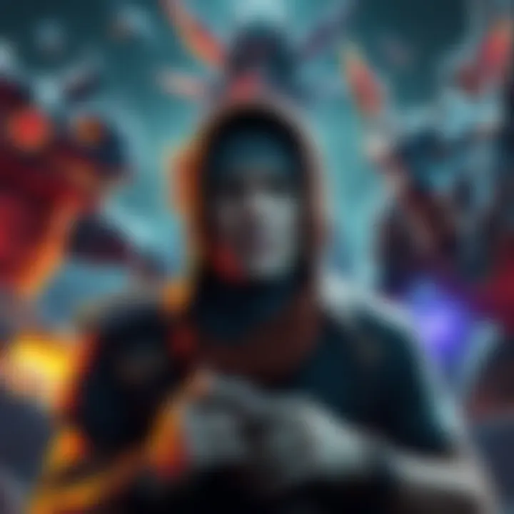 Player struggling to find lobbies in Monster Hunter World A gamer looks frustrated while searching for active lobbies in Monster Hunter World, surrounded by game elements like monsters and weapons.