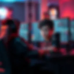 A gamer sitting at a desk, looking frustrated while playing a competitive game, showing a focus on their screen with team communication displayed, emphasizing game sense and strategy.