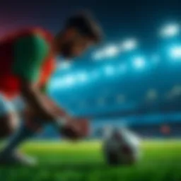 A soccer player analyzing the field and strategizing instead of just chasing the ball.