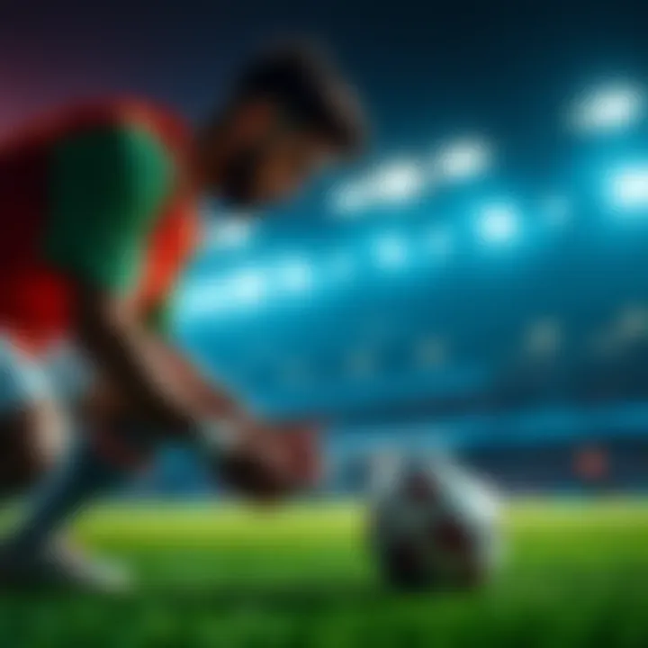 A soccer player analyzing the field and strategizing instead of just chasing the ball.