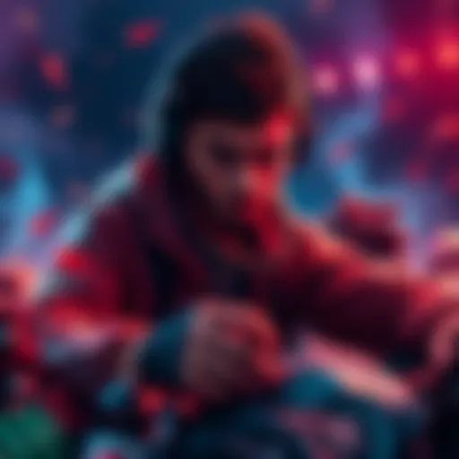 A gamer showing disappointment after being unexpectedly killed in a multiplayer game, surrounded by loot they just collected.