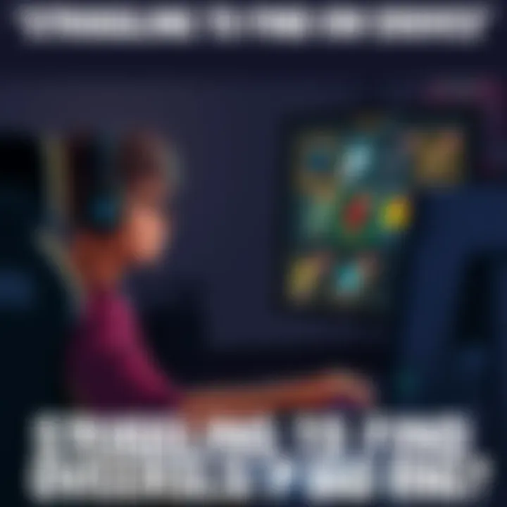 A gamer sitting in front of a computer, looking frustrated while staring at a game screen displaying various glove items, including the elusive Overdogs gloves.