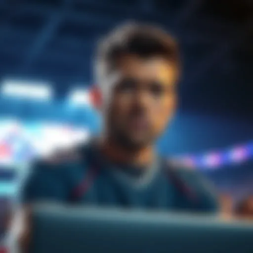 Player looks annoyed while watching a game broadcast where Scotty mispronounces their name