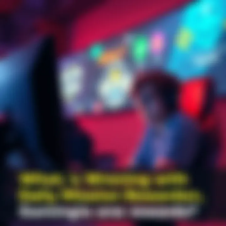 A gamer sitting in front of a computer, looking confused and frustrated about daily mission rewards. Various game icons and credits are visible on the screen.