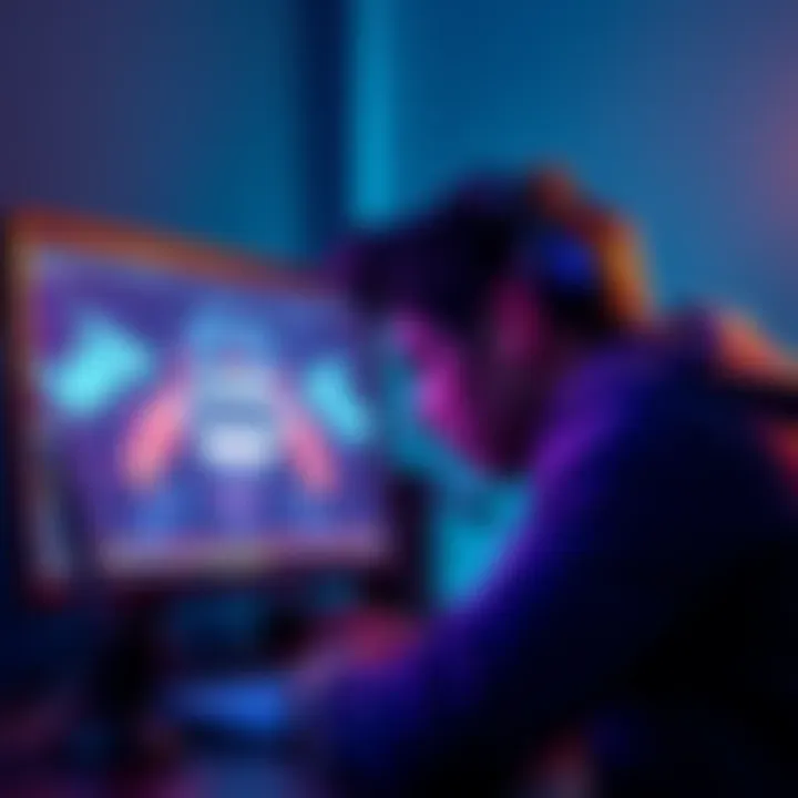 A gamer looks frustrated at their computer screen showing a loading error message