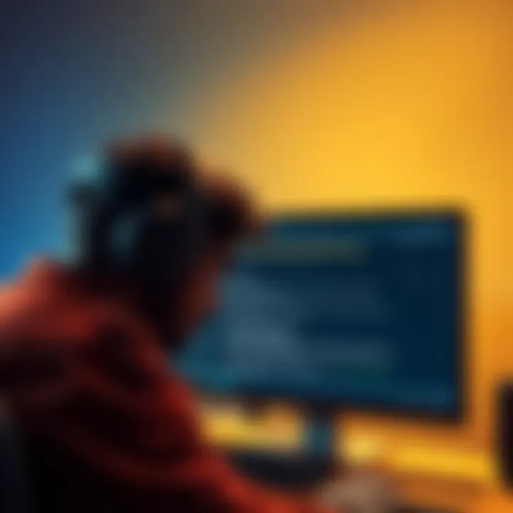 A frustrated player looking at a computer screen showing an error message about missing Autohotkey software.