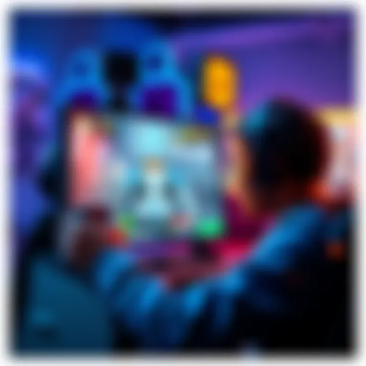 A player focused on a gaming screen, looking frustrated while navigating through troublesome game sequences