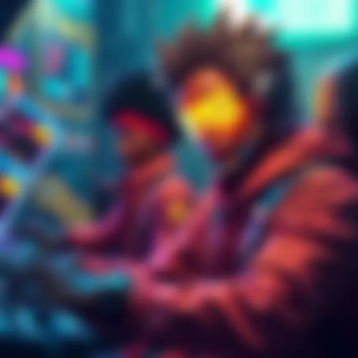 A character in a game collecting credits with techrot caches and facing the profit taker boss.