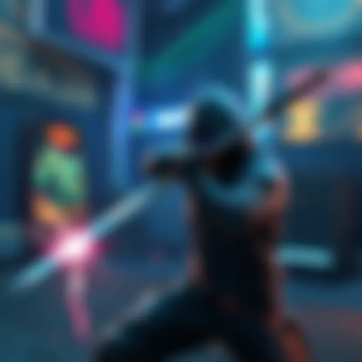 Player attempting to hit a cracked sword A player swings a weapon trying to hit a cracked sword light in a gaming environment.