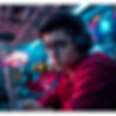 A gamer looking frustrated while playing in a game filled with bots