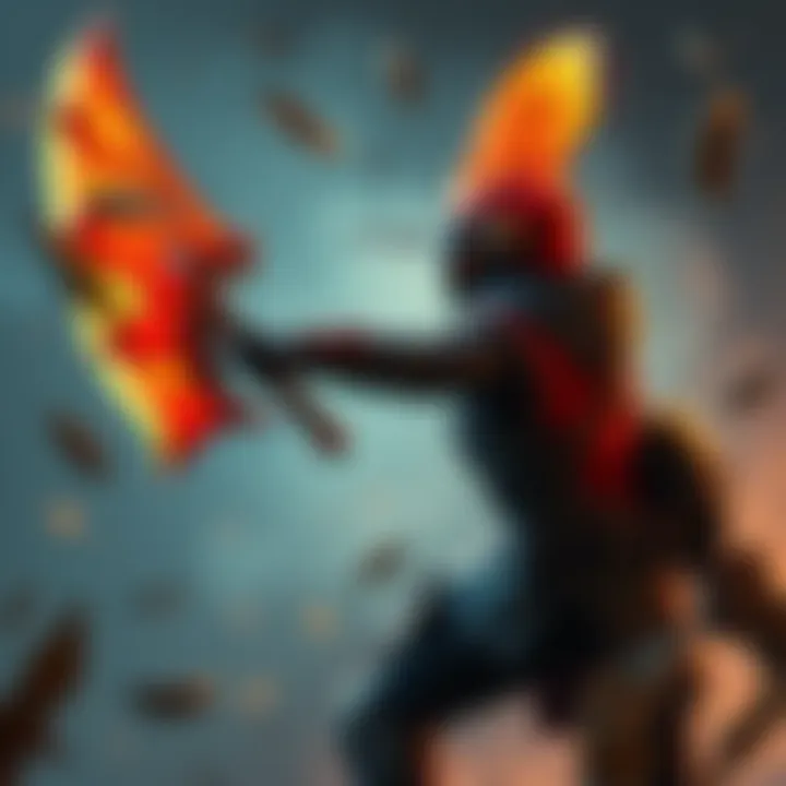 A gamer skillfully wields an Insect Glaive, showcasing its unique design and combat style during gameplay.