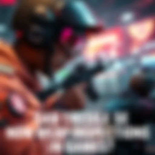 A gamer holding a virtual weapon, showcasing inspection animation while in a game environment