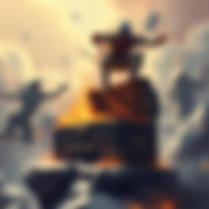 A player makes a leap towards a treasure chest, causing a humorous jam after attempting to activate a +3 stamina medallion.