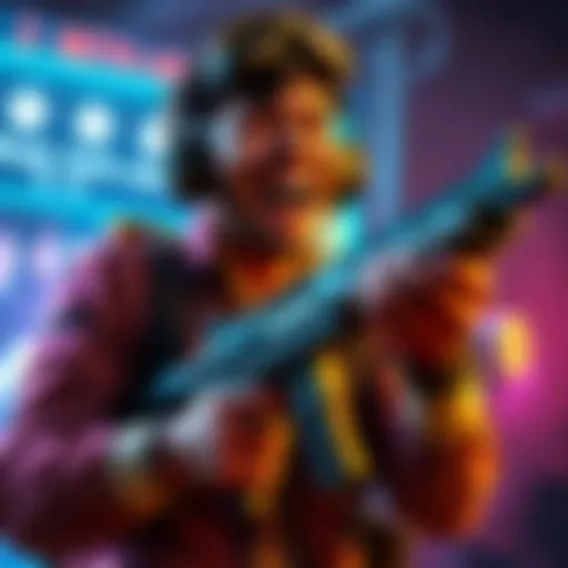 A gamer laughing while holding a shotgun in a game, showcasing a funny moment during gameplay.