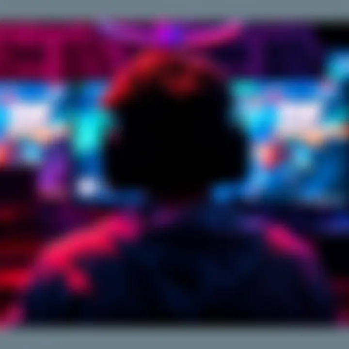 A frustrated gamer watching a screen showing a ranked-up notification after leaving a match, highlighting the issue of early departures in gaming.