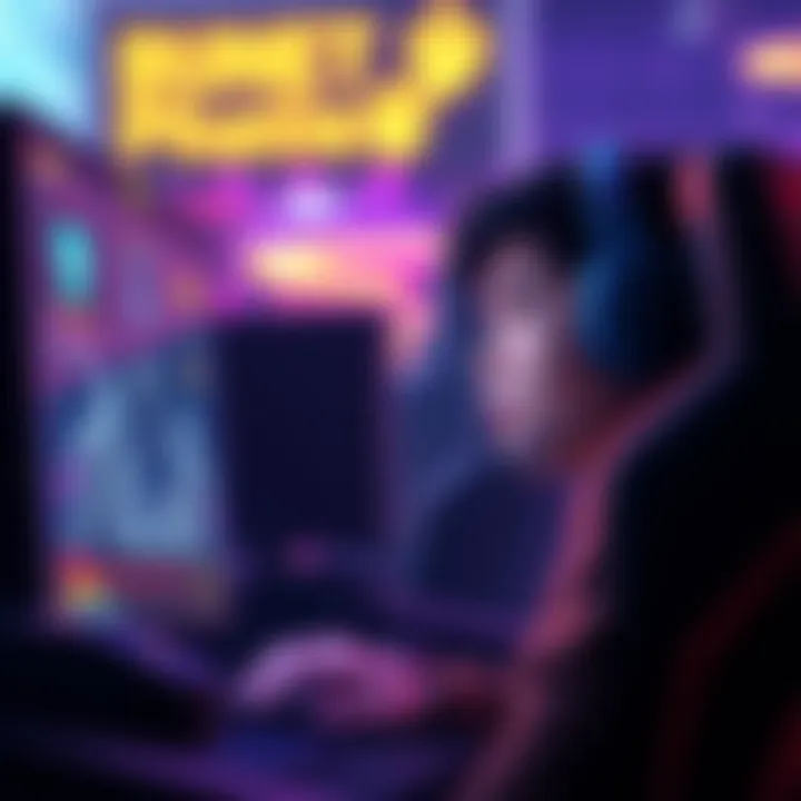 A gamer sits in front of a computer, showing a thoughtful expression as they reflect on losing loot in a game, embodying resilience and determination.