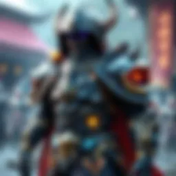 A character in Lvl 3 armor, showcasing its strong design and features in a game-like environment