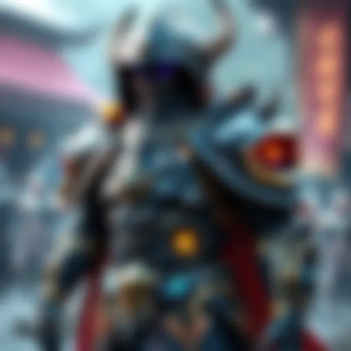 A character in Lvl 3 armor, showcasing its strong design and features in a game-like environment