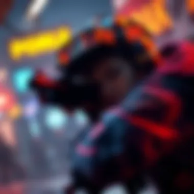 Player in multiplayer game A player aiming their weapon in a multiplayer shooter game, looking unsure about their actions