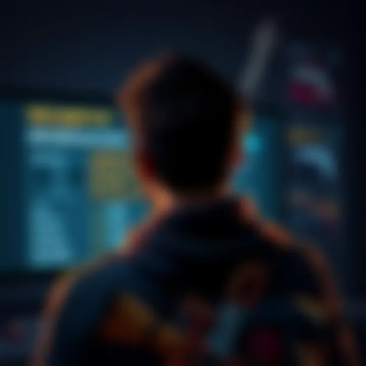 Player contemplating New Game Plus A gamer looking at a screen showing New Game Plus options, with weapons displayed in the background.